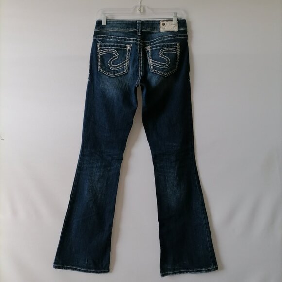 Silver Jeans Co. Womens Denim Blue Mid Rise Suki Surplus Bootcut Jeans Sz 28/32 - Picture 2 of 7